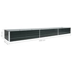 vidaXL Lit surélevé de jardin Acier galvanisé 480x80x45 cm Anthracite