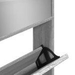 vidaXL Armoire à chaussures miroir 4 niveaux sonoma gris 63x17x134 cm