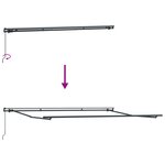 vidaXL Store Manuel Rétractable Blanc 400x350 cm