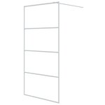 vidaXL Paroi de douche Blanc 100x195 cm Verre ESG transparent