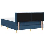 Lit à ressorts vidaXL avec matelas bleu 140x190 cm Tissu