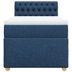 vidaXL Sommier à lattes de lit avec matelas Bleu 80x200 cm Tissu