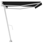 vidaXL Auvent automatique sur pied 500x300 cm Anthracite