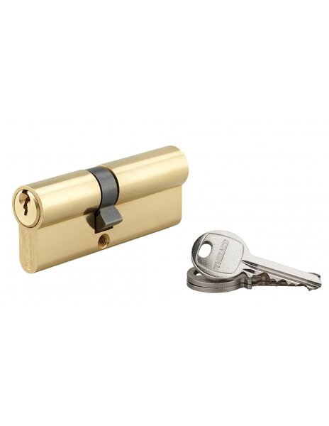 THIRARD - Cylindre de serrure double entrée SA  35x45mm  anti-arrachement  laiton  vis 50mm  3 clés