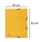 Chemise À Élastique 3 Rabats Carte Lustrée 355gm2 - A4 - Jaune - X 25 - Exacompta