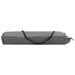 vidaXL Chaise longue pliable 2 places Gris Acier