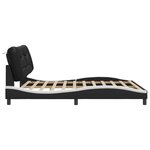 vidaXL Cadre de lit avec lumière LED noir blanc 180x200 cm similicuir