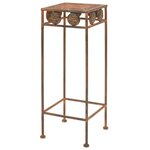 vidaXL Set de supports de plantes 3 Pièces Style vintage Métal rouillé
