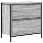Ensemble de meubles de salle de bain 5 pièces vidaXL Gris Sonoma en bois d'ingénierie
