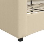 vidaXL Lit de repos crème 90x200 cm tissu