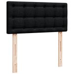 vidaXL Sommier à lattes de lit avec matelas Noir 100x200 cm Tissu