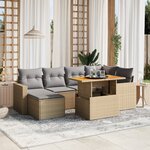 vidaXL Salon de jardin 11 Pièces avec coussins gris résine tressée