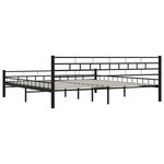 vidaXL Cadre de lit sans matelas noir acier 180x200 cm