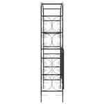 vidaXL Arche de jardin avec portail noir 108x45x235 cm acier