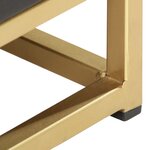 vidaXL Table de chevet Noir et doré 40x30x50cm Bois de manguier massif