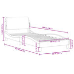 vidaXL Cadre de lit sans matelas blanc 80x200 cm similicuir