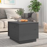 vidaXL Table basse Gris 40x50x35 cm Bois massif de pin
