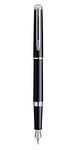 Waterman hemisphere stylo plume  noir brillant  plume moyenne  encre bleue  coffret cadeau