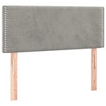 vidaXL Sommier à lattes de lit et matelas Gris clair 100x200cm Velours