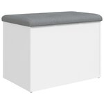 vidaXL Banc de rangement blanc 62x42x45 cm bois d'ingénierie