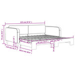 vidaXL Lit de jour avec gigogne sans matelas gris foncé 100x200 cm