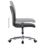 vidaXL Chaises à manger lot de 2 gris foncé tissu