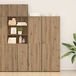 vidaXL Commode Chêne Artisan 45x42.5x185 cm Bois d'ingénierie