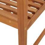 Chaises de jardin vidaXL sans accoudoirs 2 Pièces en bois d'acacia costaud