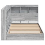 vidaXL Lit bibliothèque gris Sonoma 90x200 cm en bois d'ingénierie
