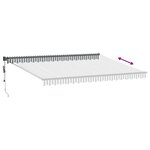 vidaXL Auvent rétractable anthracite et blanc 4 5x3 m tissu/aluminium