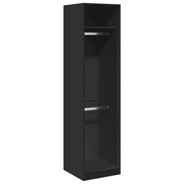 vidaXL Garde-robe Noir 50 x 50 x 200 cm Bois d'ingénierie