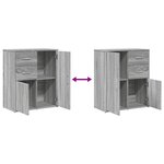 vidaXL Buffets 2 Pièces sonoma gris 60x31x70 cm bois d'ingénierie