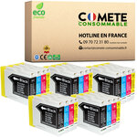 COMETE-Entreprise française - LC970 LC1000-20 Cartouches d'encre Compatibles avec Brother C970 LC1000 - pour Imprimantes Brother DCP135C DCP150C DCP153C DCP157C MFC235C MFC260C