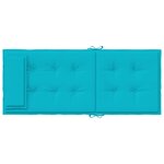 vidaXL Coussins de chaise à dossier haut lot de 2 turquoise