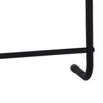Bathroom Solutions Porte-serviettes suspendu de porte Métal Noir