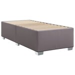 vidaXL Sommier à lattes de lit avec matelas Gris 80x200 cm Similicuir