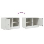 vidaXL Meubles TV 2 Pièces blanc 67x39x44 cm acier