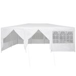 vidaXL Tente de fête avec 10 parois blanches 6x4 m PE