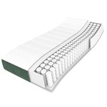 vidaXL Sommier à lattes de lit avec matelas Vert foncé 100x200 cm