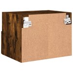 vidaXL Meuble TV mural chêne fumé 40x30x30 cm bois d'ingénierie