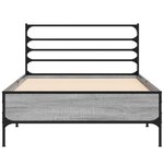 vidaXL Cadre de lit sans matelas sonoma gris 100x200 cm