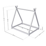 Lit Tipi enfant bois massif naturel vernis 140 x 200 cm