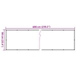 vidaXL Écran d'intimité de balcon gris 600x90 cm PVC