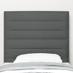 vidaXL Cabeça LED Design Lignes Gris Foncé 80 cm Tissu