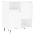 vidaXL Buffets 3 Pièces blanc brillant bois d'ingénierie