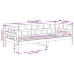 vidaXL Lit de jour sans matelas blanc bois de pin massif 90x190 cm
