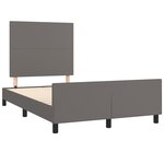 vidaXL Cadre de lit avec tête de lit gris 120x190 cm similicuir