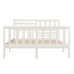 vidaXL Cadre de lit sans matelas blanc bois massif 160x200 cm