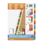 Intercalaire alphabétique a4 elba carton 20 onglets multicolores - 1 jeu - oxford