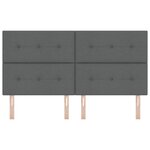 Tête de lit capitonnée gris foncé 180 cm en tissu